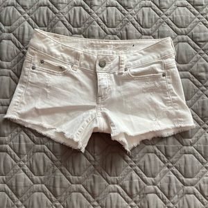 White American eagle jean shorts